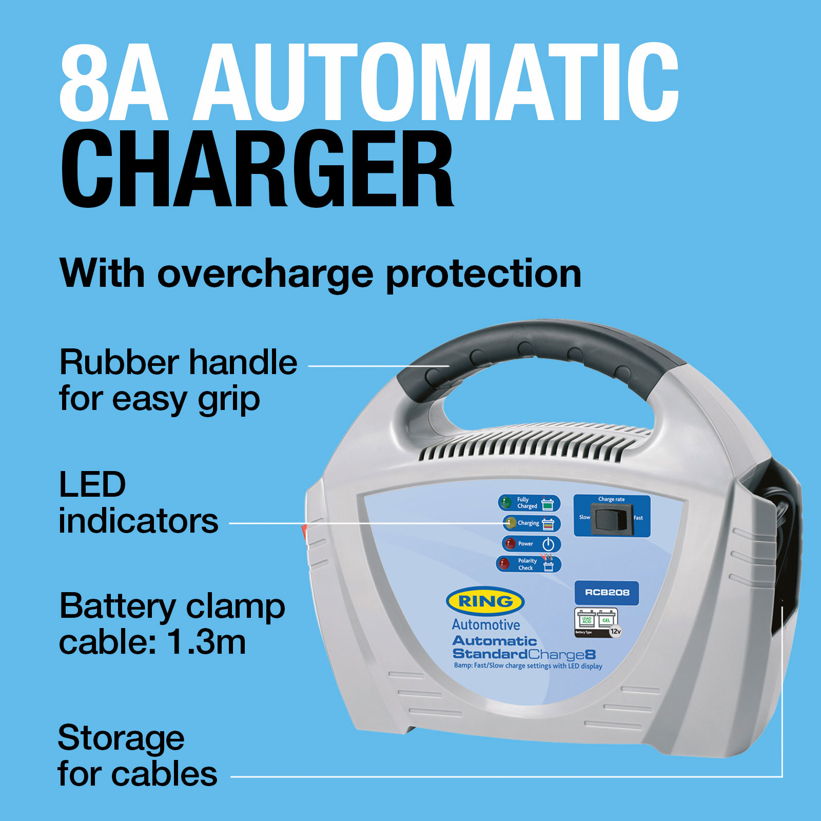 Ring automotive online battery charger